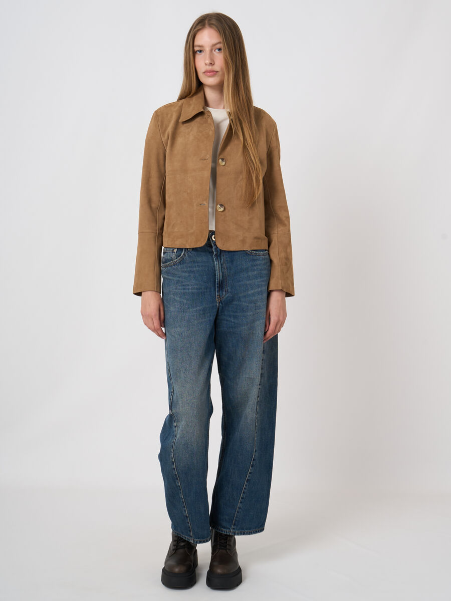 Soft Goat Suede Shirt Jacket image number 2