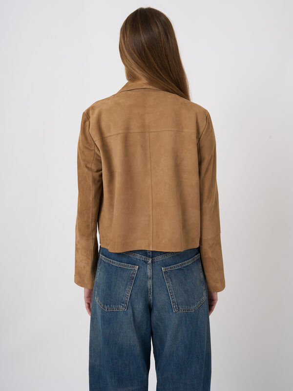 Soft Goat Suede Shirt Jacket image number 3