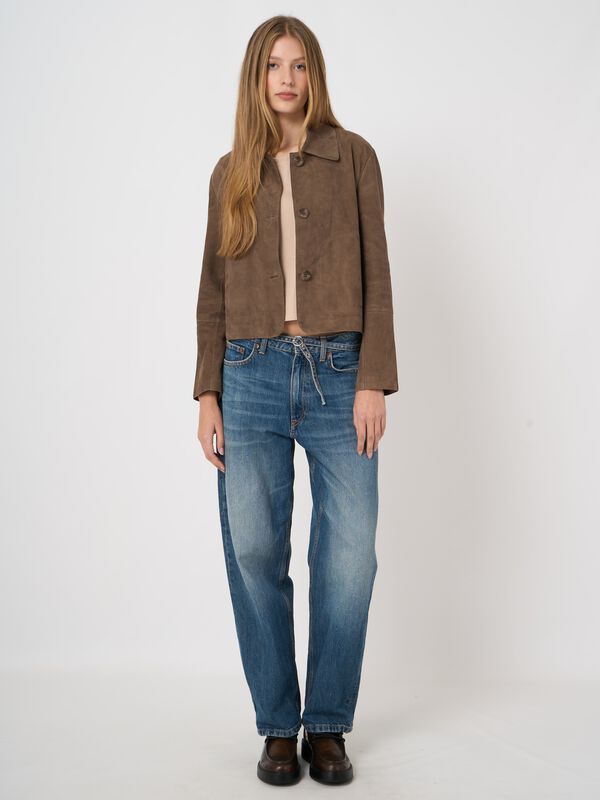Soft Goat Suede Shirt Jacket image number 2