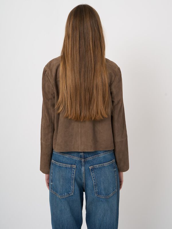 Soft Goat Suede Shirt Jacket image number 4
