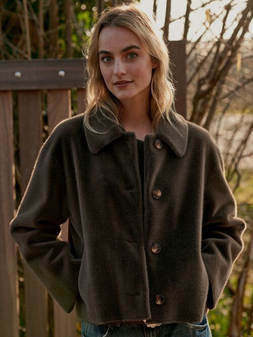 Korte jas van faux fur - comfort & klasse