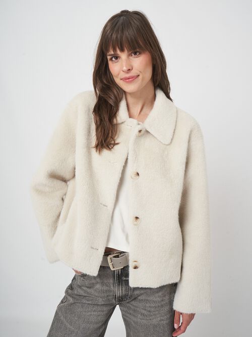 Korte jas van faux fur - comfort & klasse