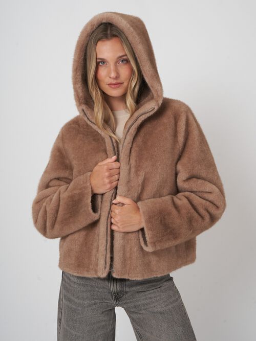 Repeat jas in faux mink - omkeerbaar & comfortabel