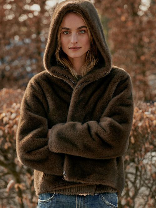 Repeat jas in faux mink - omkeerbaar & comfortabel