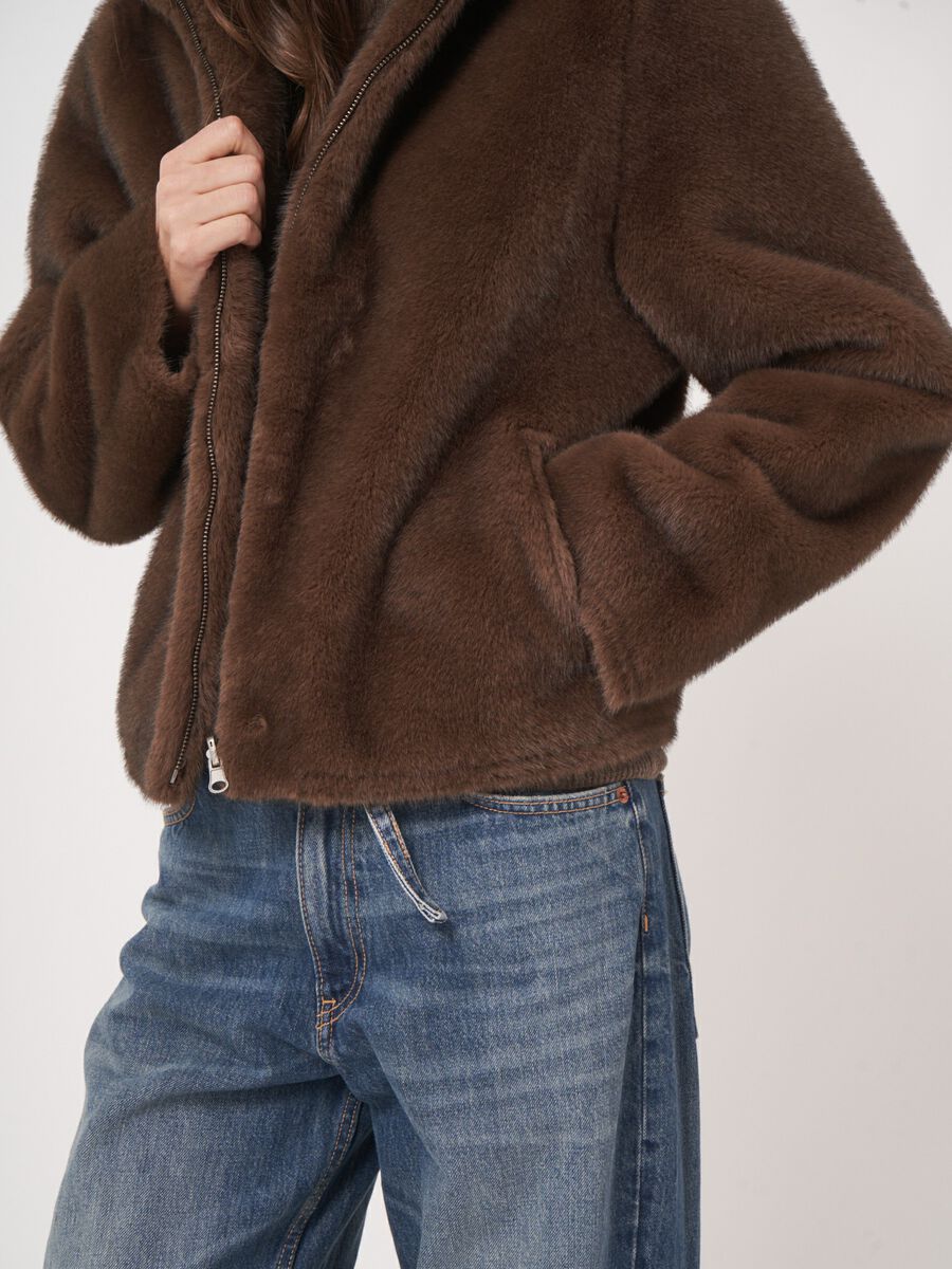 Repeat jas in faux mink - omkeerbaar & comfortabel image number 11