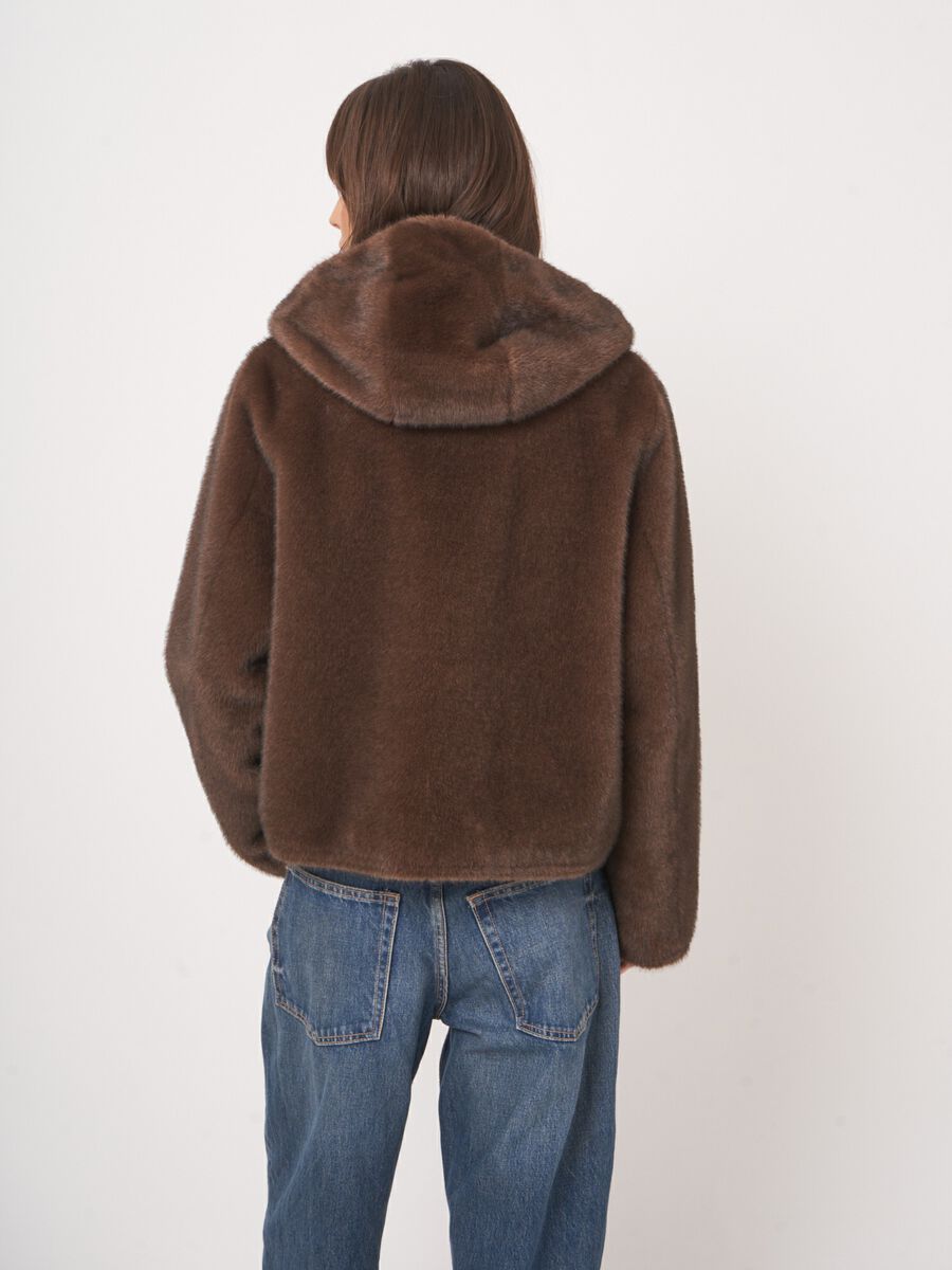 Repeat jas in faux mink - omkeerbaar & comfortabel image number 13