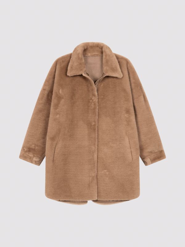 Oversize-Faux-Mink-Jacke image number 4