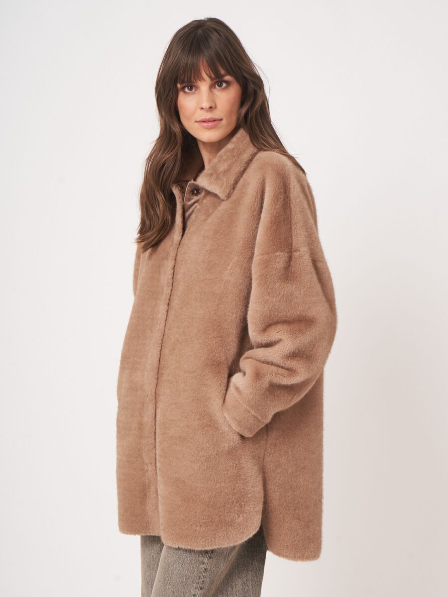 Oversized jas van faux mink - luxe en veelzijdig image number 5
