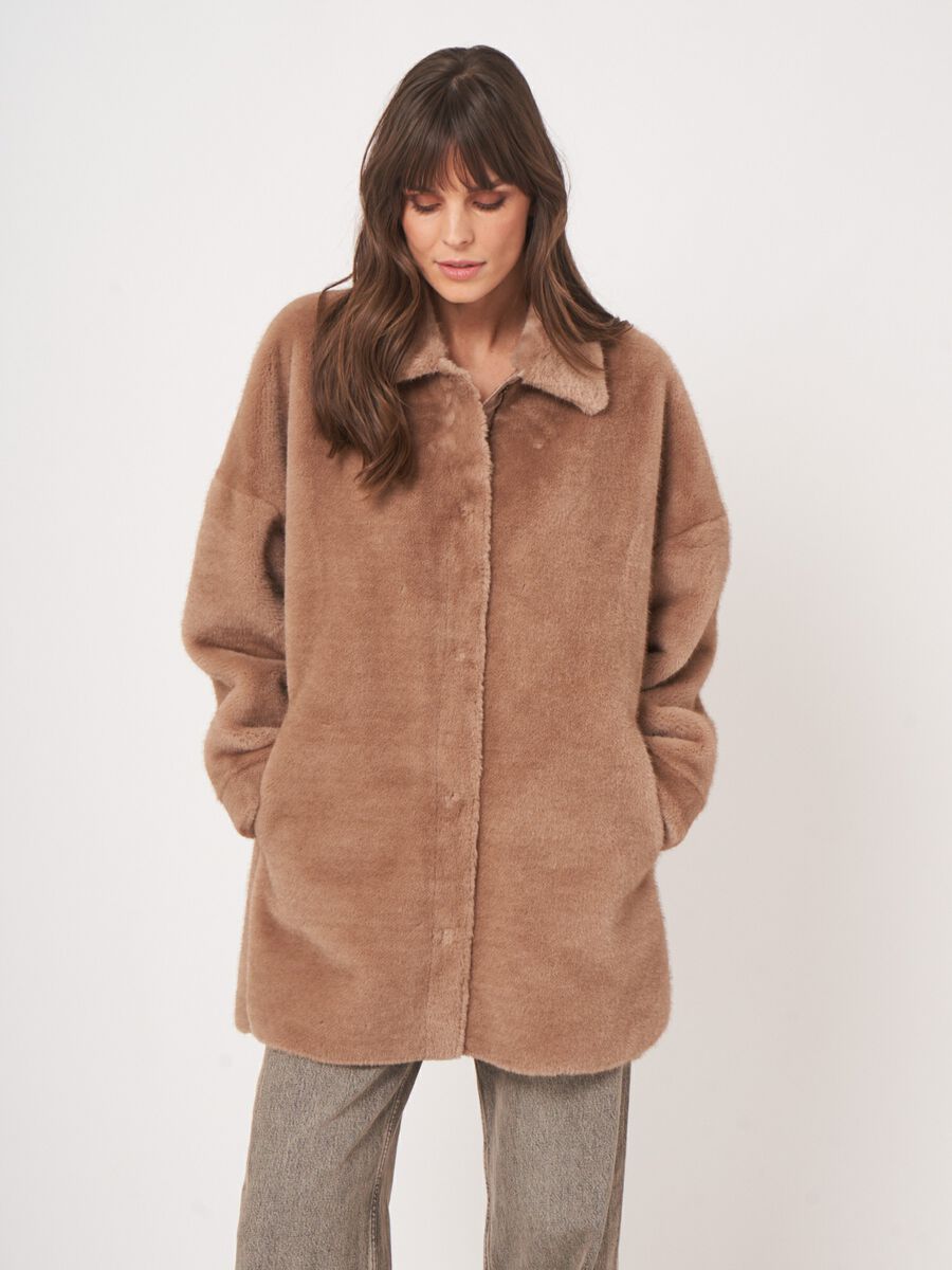 Oversized jas van faux mink - luxe en veelzijdig image number 6