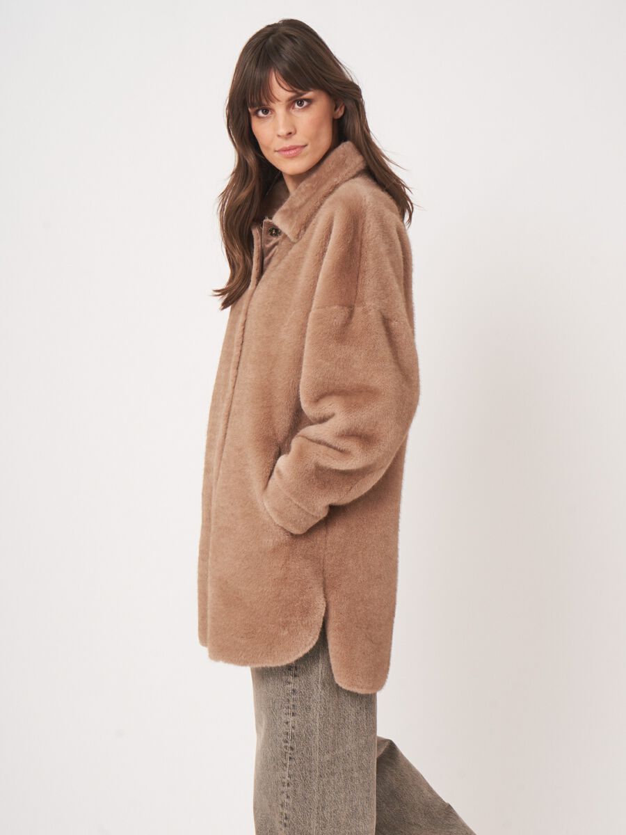 Oversized jas van faux mink - luxe en veelzijdig image number 8