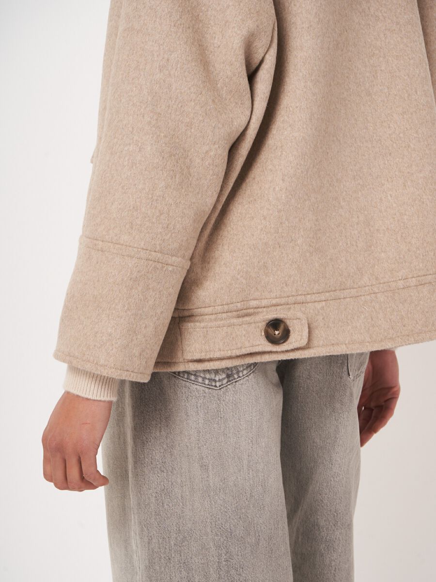 Elegante wolmix jas met zakken image number 1