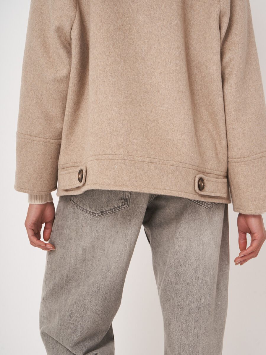 Elegante wolmix jas met zakken image number 2