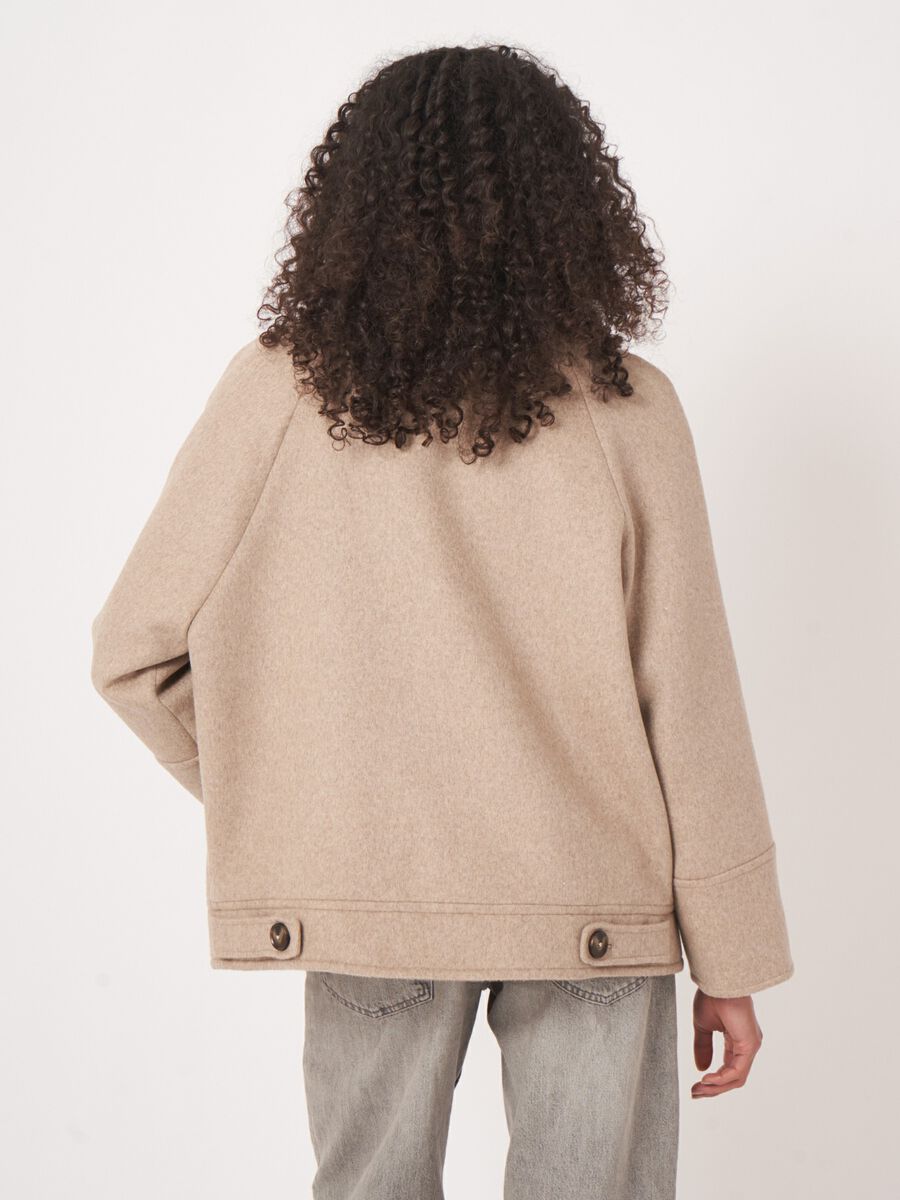 Elegante wolmix jas met zakken image number 4