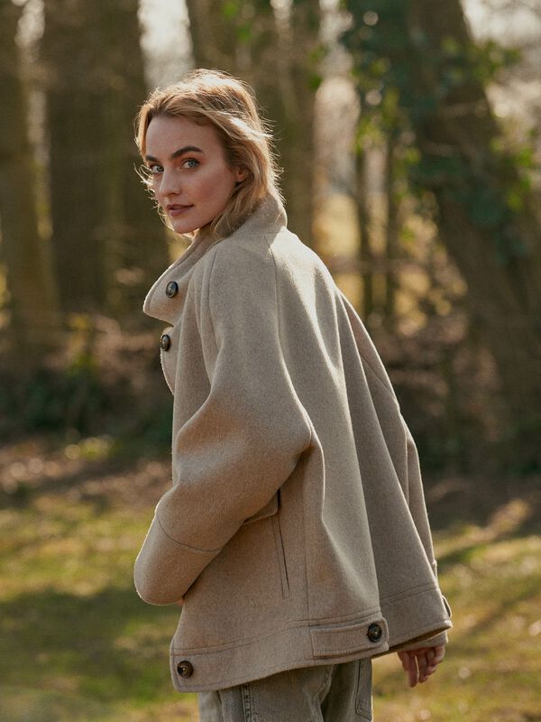 Veste décontractée en laine avec poches image number 7