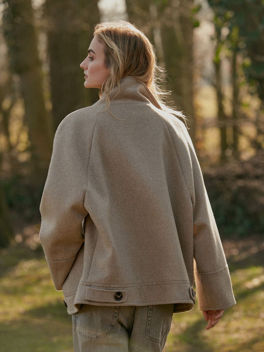 Elegante wolmix jas met zakken image number 8