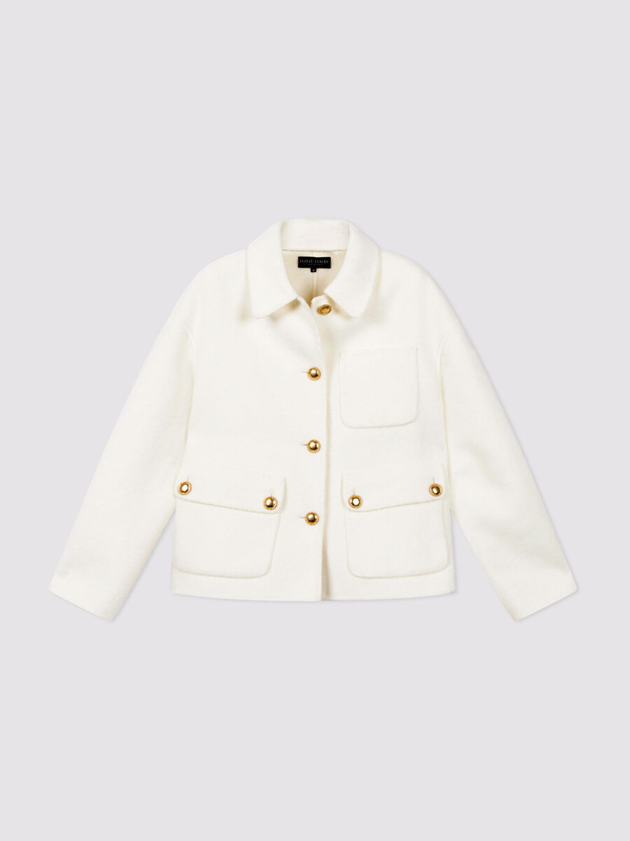 REPEAT Kurzmantel aus Wollmischung image number 1