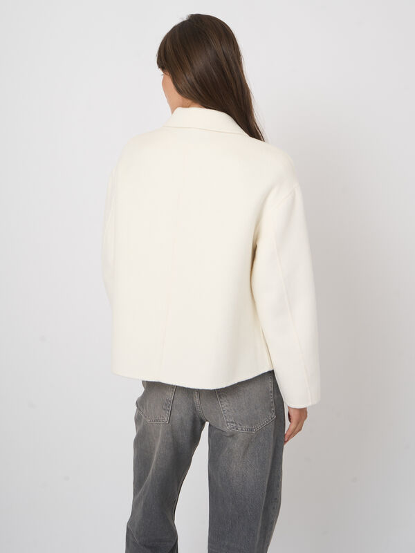 Wool Blend Coat with Shirt Collar image number 7