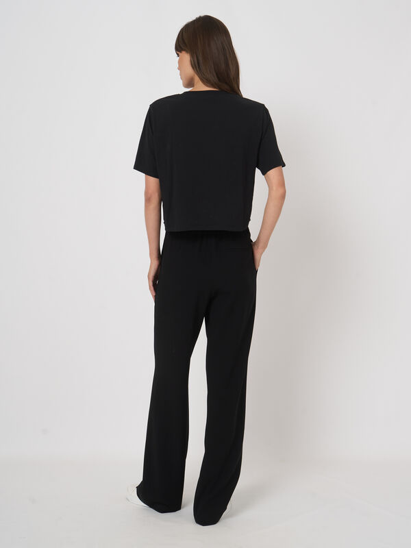 Knitterarme Hose mit geradem Bein image number 4