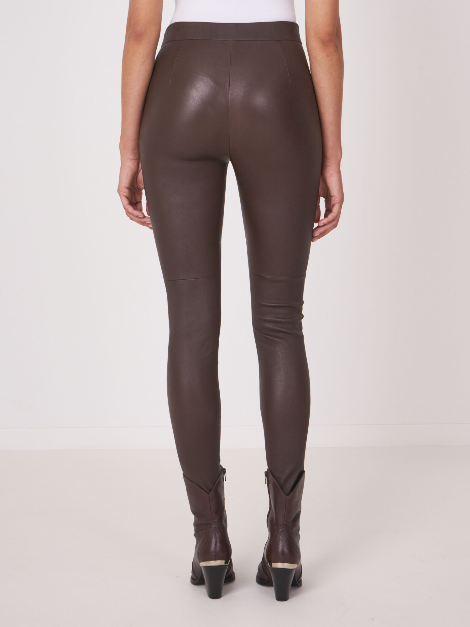 Miss Selfridge Faux Leather Legging In Chocolate-brown | ModeSens
