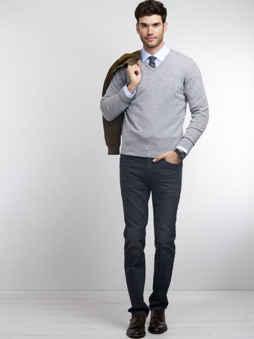 Basic heren-trui met V-hals