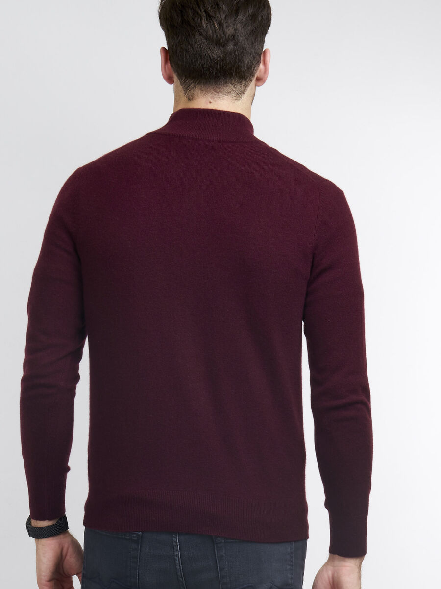 Men's cashmere half-zip sweater image number 19