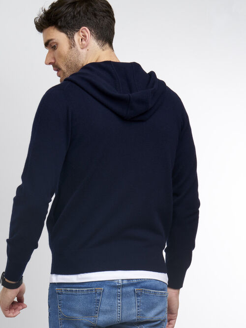 Zip-hoodie van cashmere