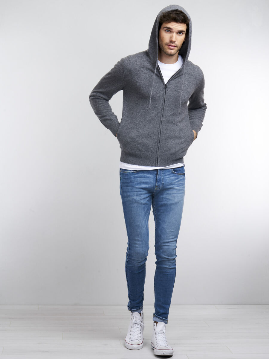Zip-hoodie van cashmere image number 3