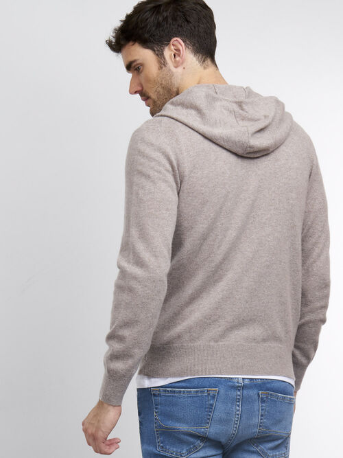 Zip-hoodie van cashmere