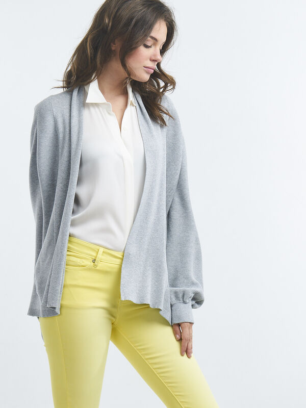 Strukturierte Oversize-Strickjacke image number 3