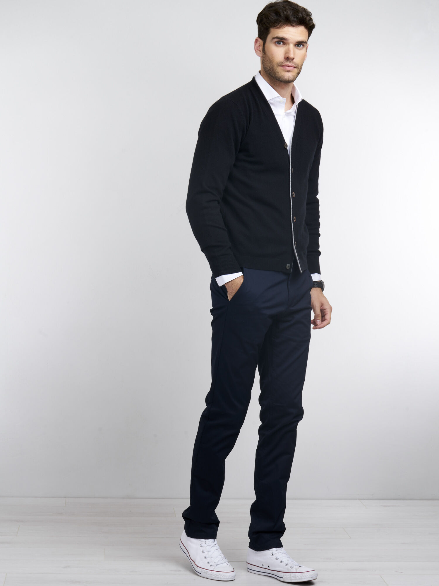 Balldiri 100% Cashmere Kaschmir Herren Strickjacke Mit Knöpfe 8-fädig