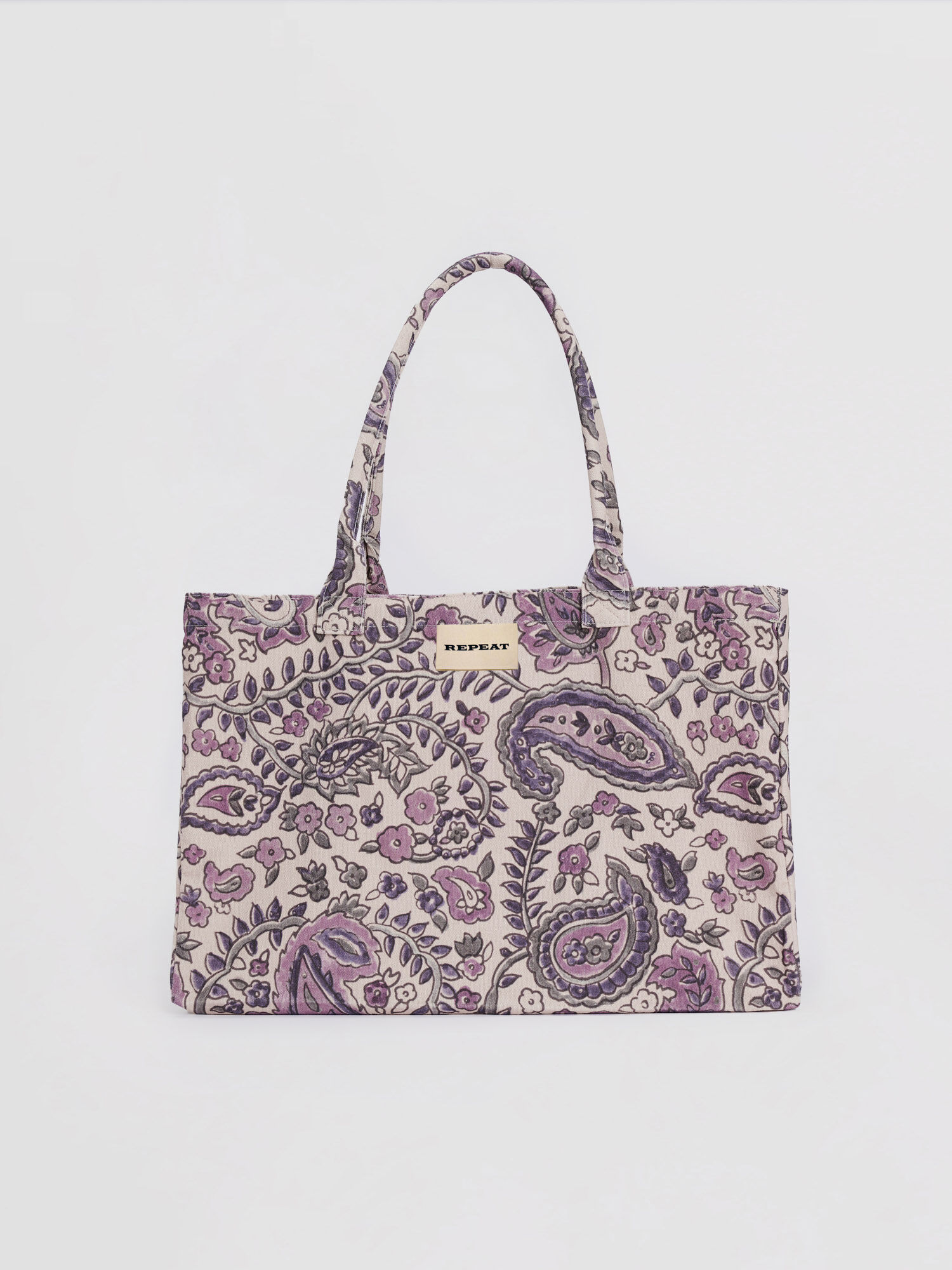 Shopping bag met paisley print