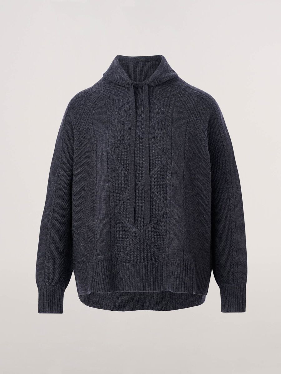 Merino wool sweater with drawstrings image number 0