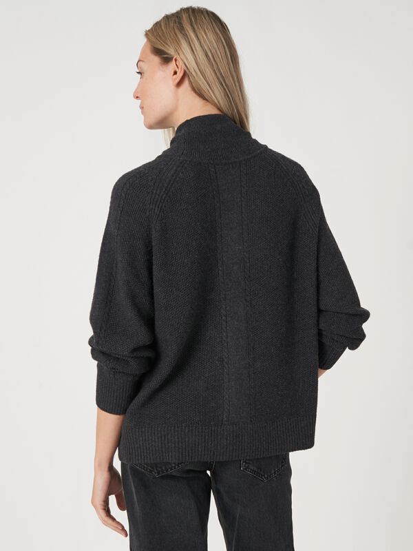 Merino wool sweater with drawstrings image number 2