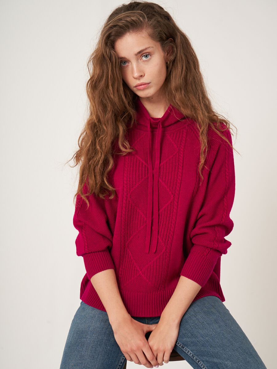 Merino wool sweater with drawstrings image number 0