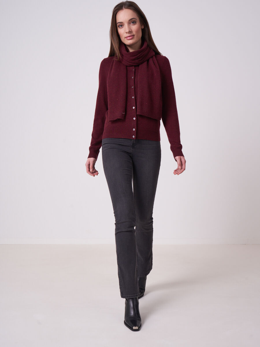 Basic fijngebreid vest met ronde hals van biologisch cashmere image number 3