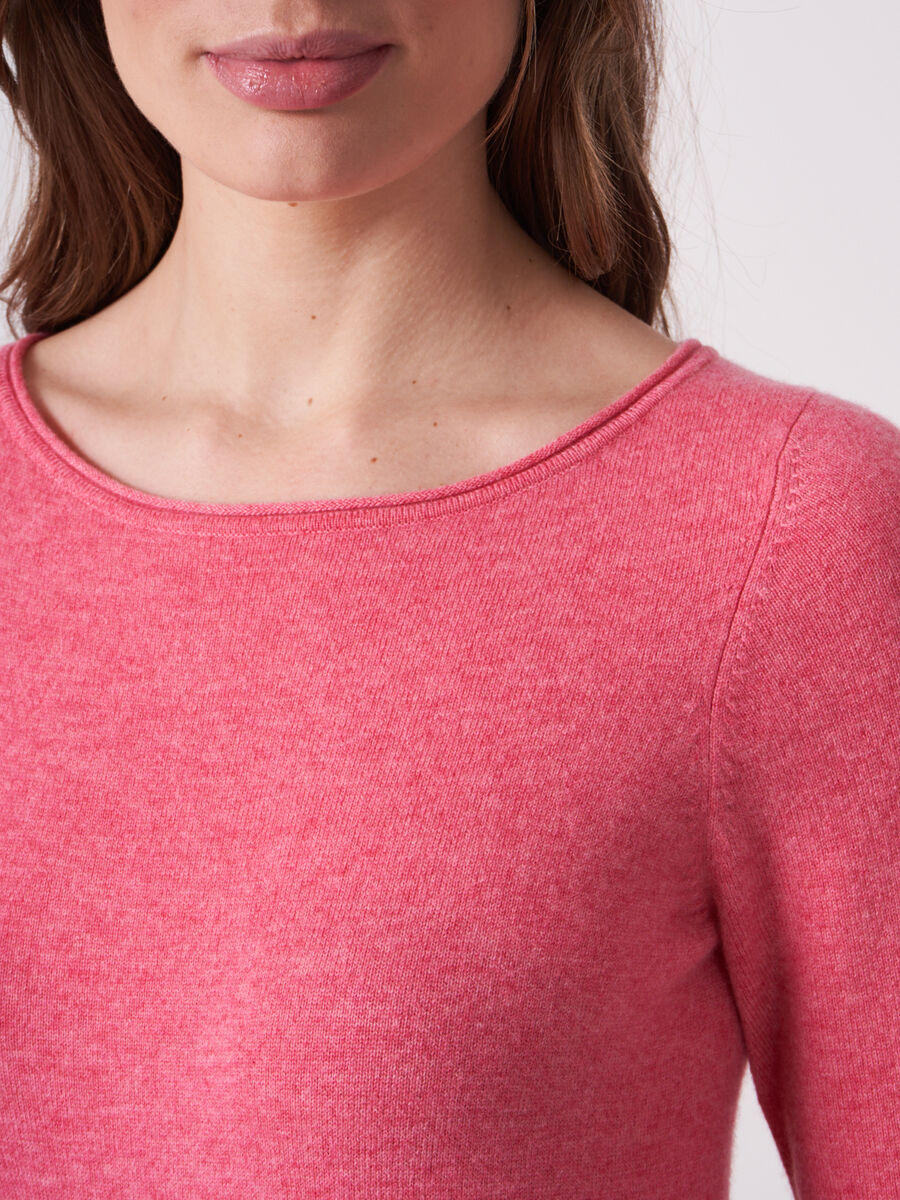 Pull col bateau en cachemire organique image number 2