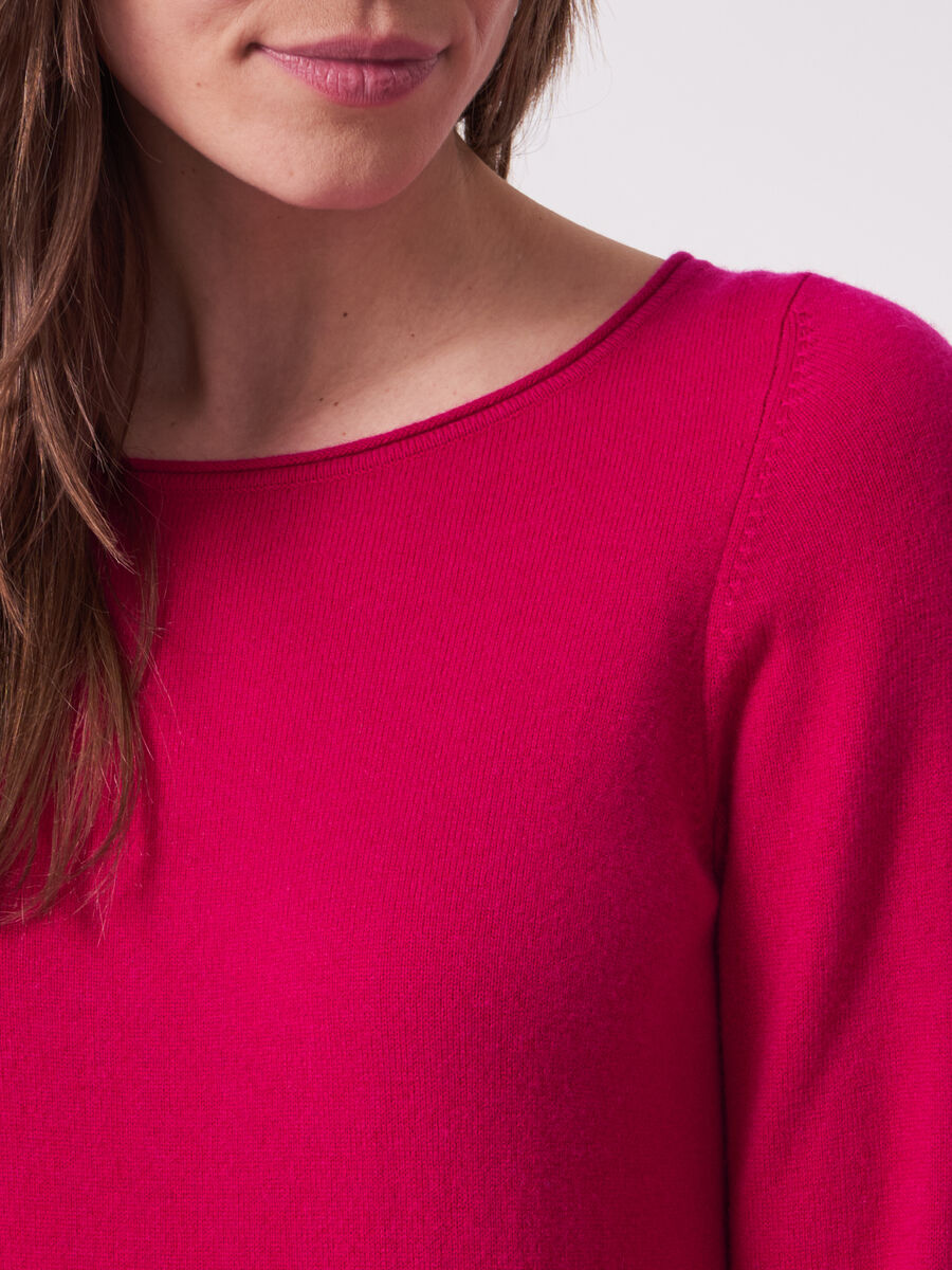 Pull col bateau en cachemire organique image number 2