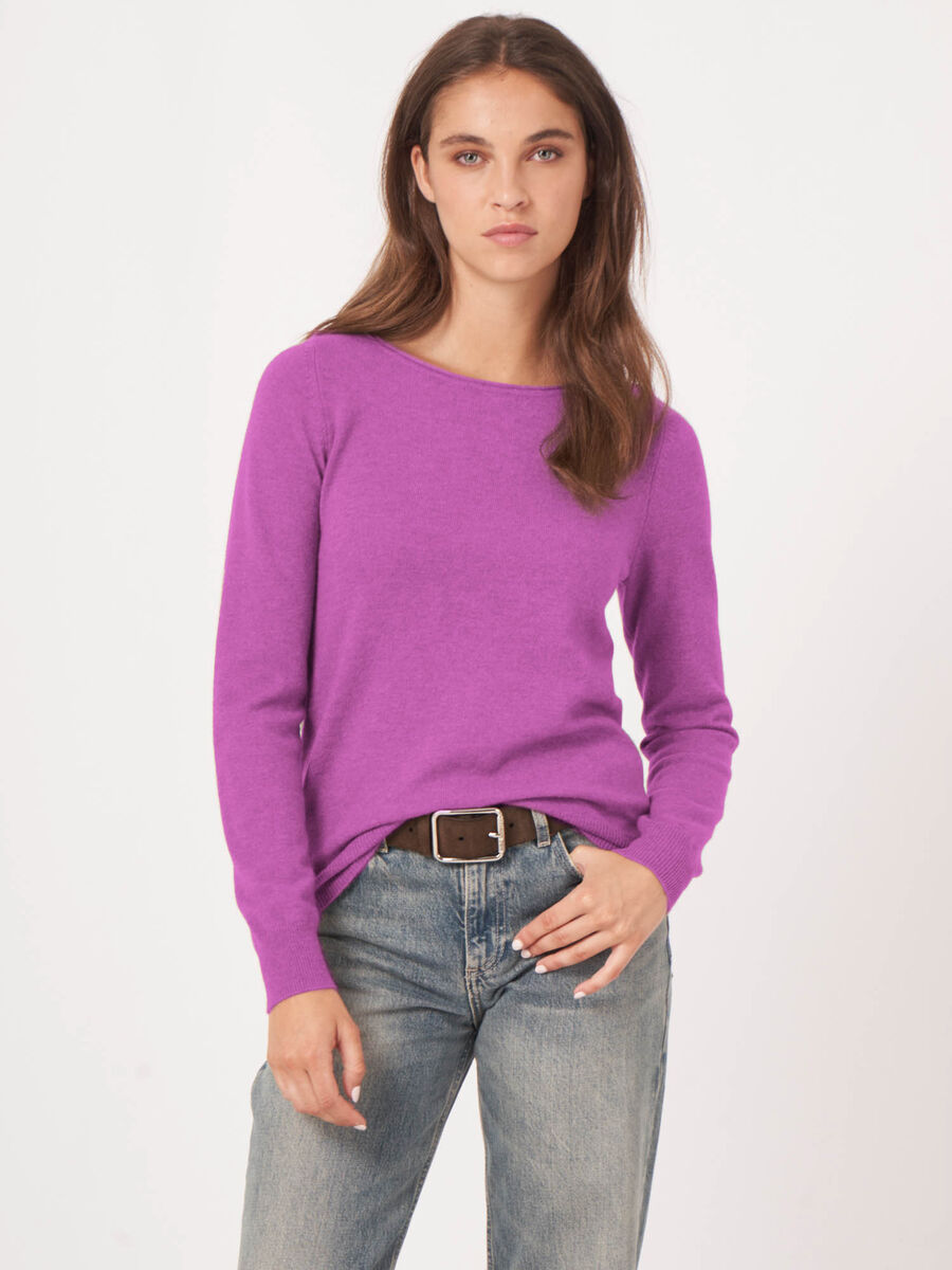 Basic U-Boot-Ausschnitt-Pullover aus Kaschmir-Woll-Mischung image number 1