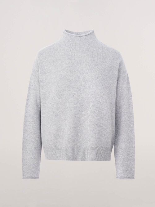 Pull en cachemire biologique à col montant
