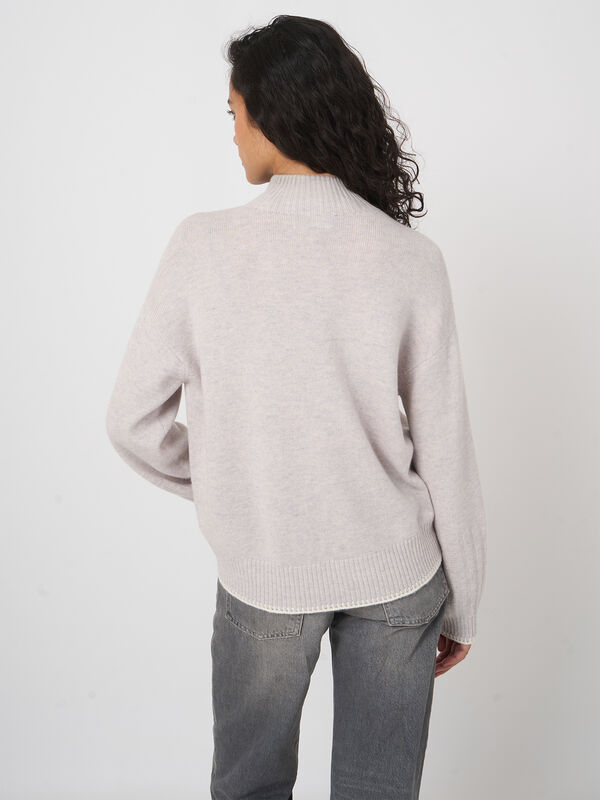 REPEAT Limited Edition - casual trui met gehaakte details image number 5