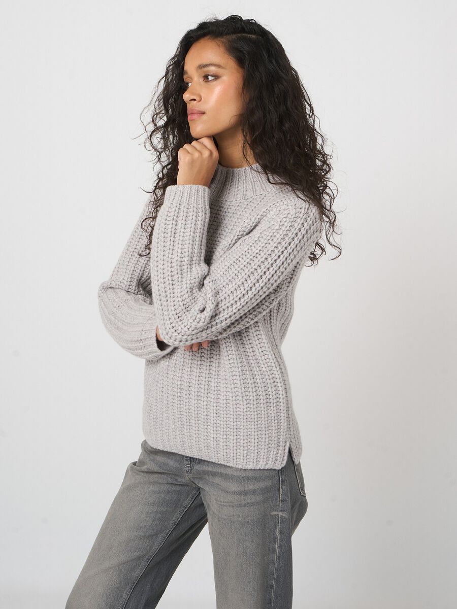 REPEAT Limited Edition - chunky rib kasjmier trui image number 3