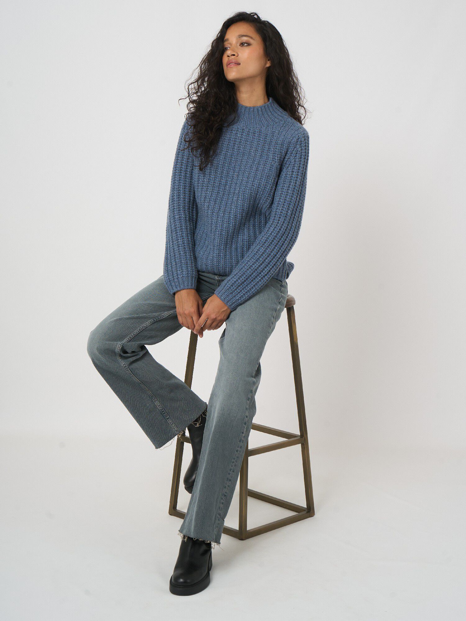REPEAT cashmere REPEAT Limited Edition - chunky rib kasjmier trui