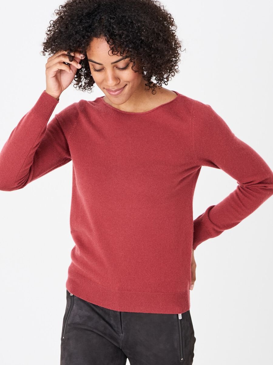 Pure cashmere boat neck jumper image number 0