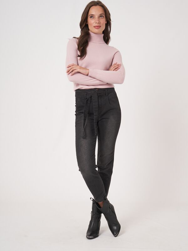 Basic trui met rolkraag van zuiver cashmere image number 4