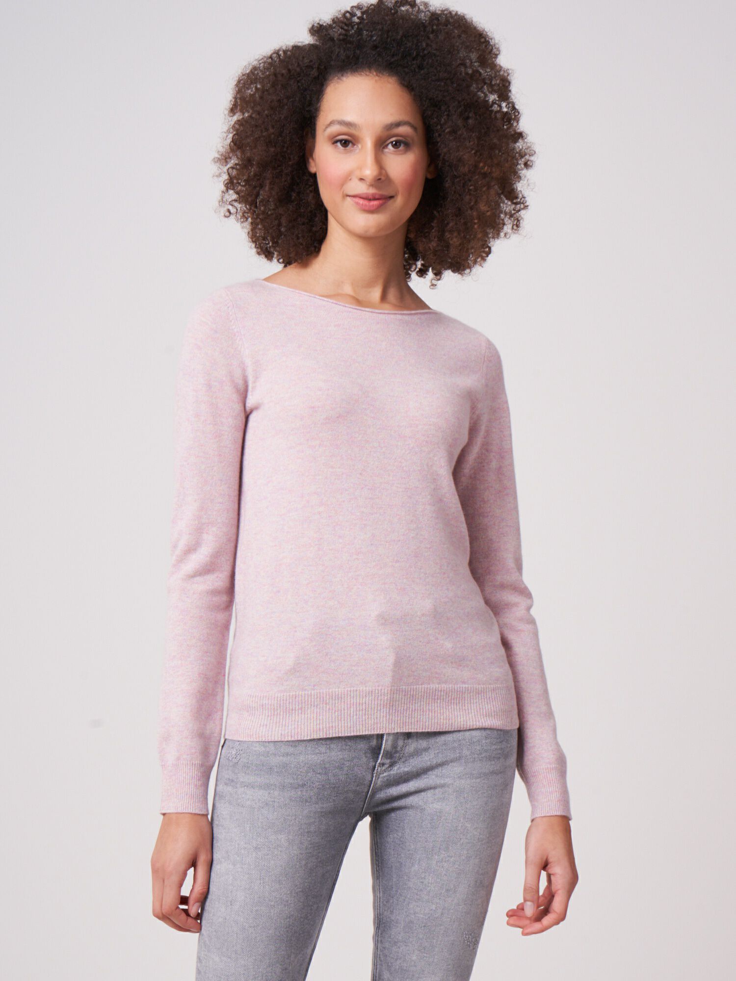 Basic boothals trui van zuiver cashmere