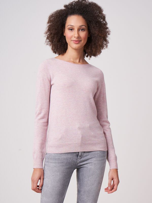 Basic boothals trui van zuiver cashmere image number 0