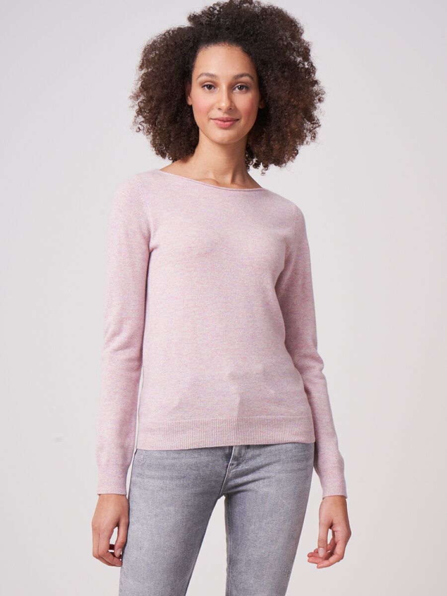 Basic cashmere boat neck jumper image number 0