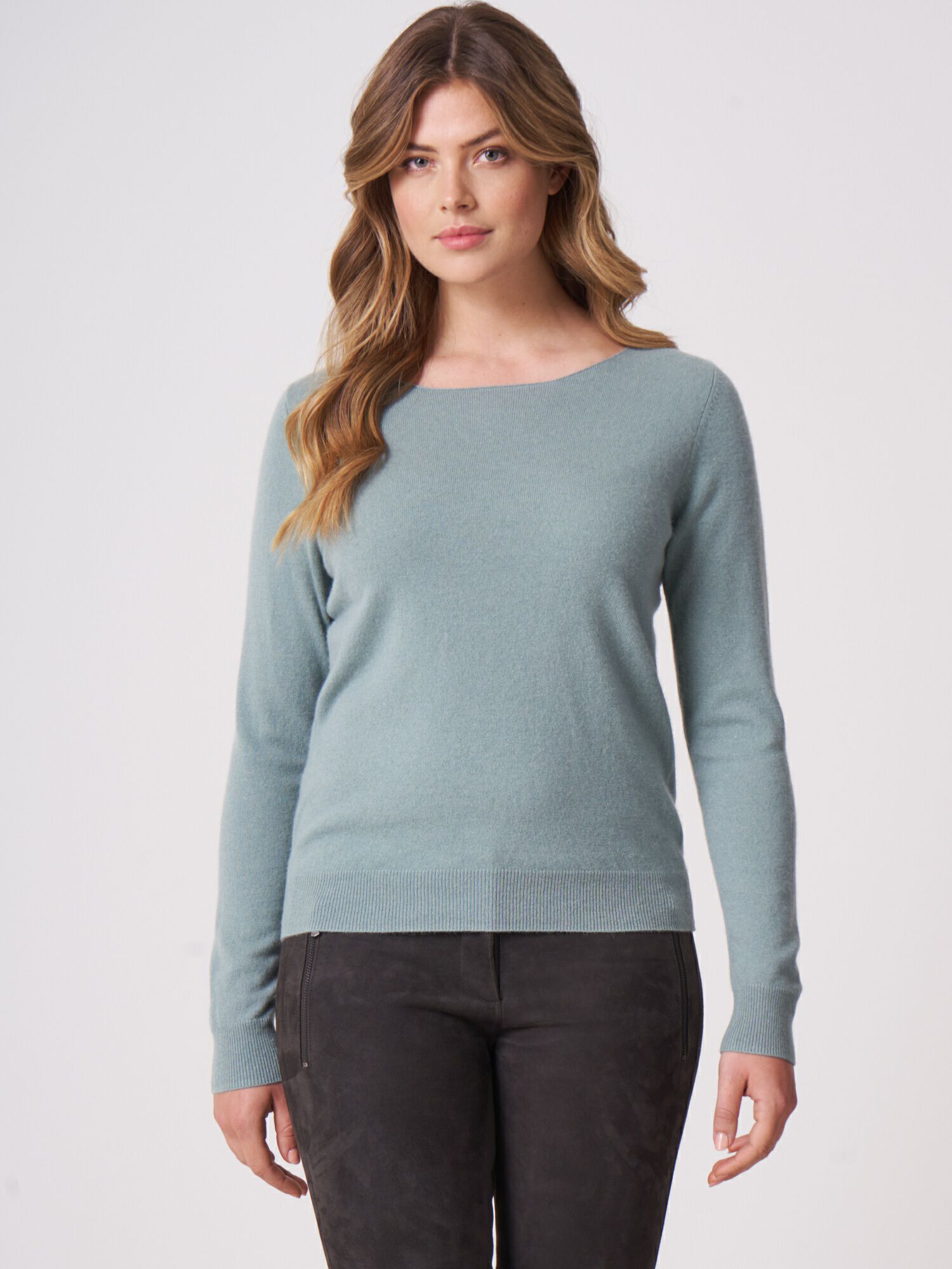 Basic boothals trui van zuiver cashmere