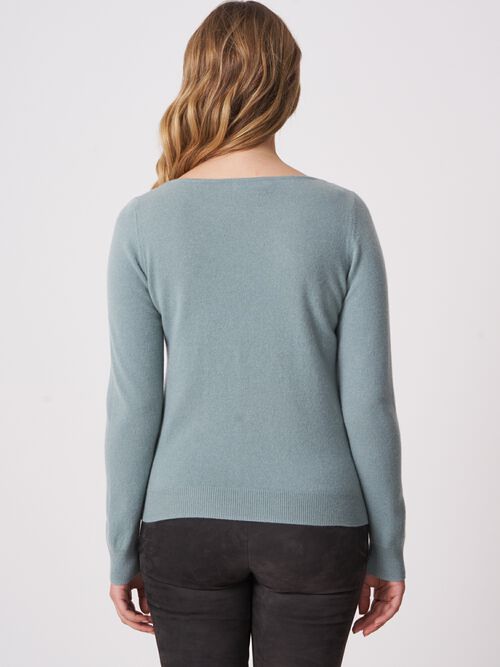 Pull col bateau en pur cachemire 