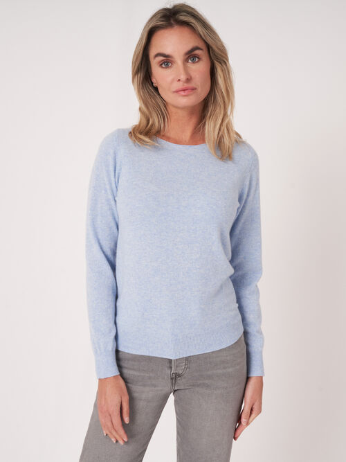Basic Pullover mit U-Boot-Ausschnitt aus reinem Kaschmir